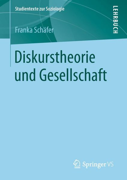 Produktbild: Diskurstheorie und Gesellschaft