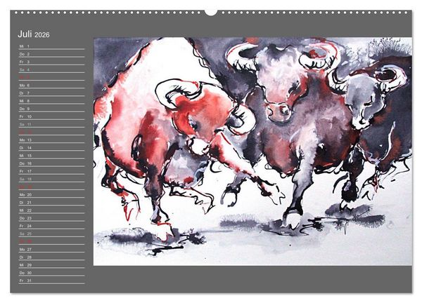 Produktbild: Sternbild Stier (Wandkalender 2026 DIN A2 quer), CALVENDO Monatskalender