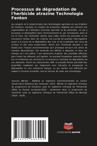 Produktbild: Processus de d&eacute;gradation de l'herbicide atrazine Technologie Fenton