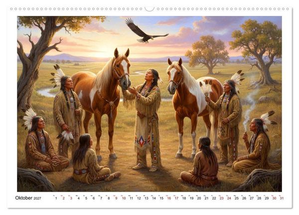 Produktbild: In Verbindung mit dem Land und den Ahnen (hochwertiger Premium Wandkalender 2027 DIN A2 quer), Kunstdruck in Hochglanz