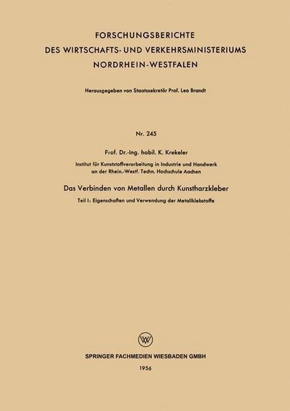 Produktbild: Das Verbinden von Metallen durch Kunstharzkleber