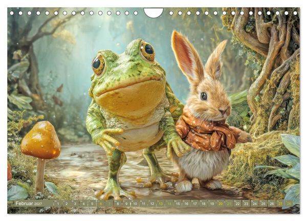Produktbild: M&auml;rchenhafte charmante Fr&ouml;sche - Fantasiewerke (Wandkalender 2027 DIN A4 quer), CALVENDO Monatskalender