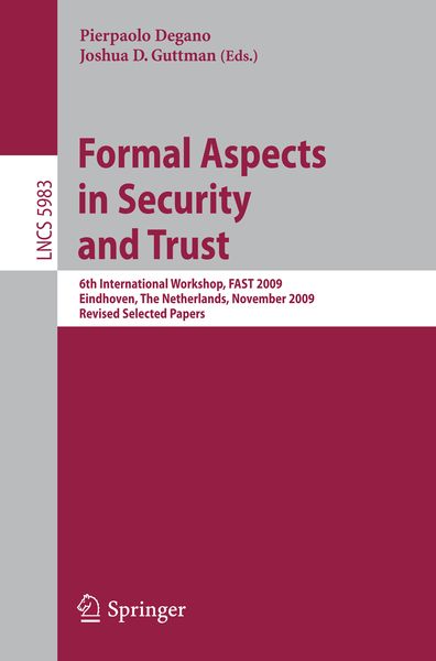 Produktbild: Formal Aspects in Security and Trust