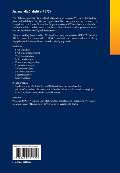Produktbild: Angewandte Statistik mit SPSS