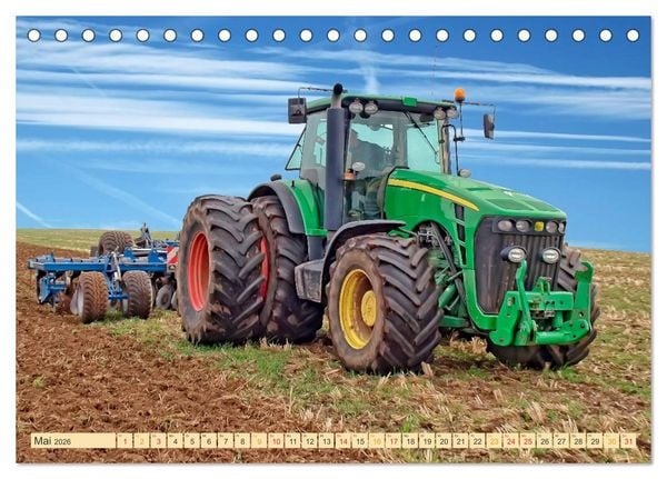 Produktbild: Traktoren - Giganten in der Landwirtschaft (Tischkalender 2026 DIN A5 quer), CALVENDO Monatskalender