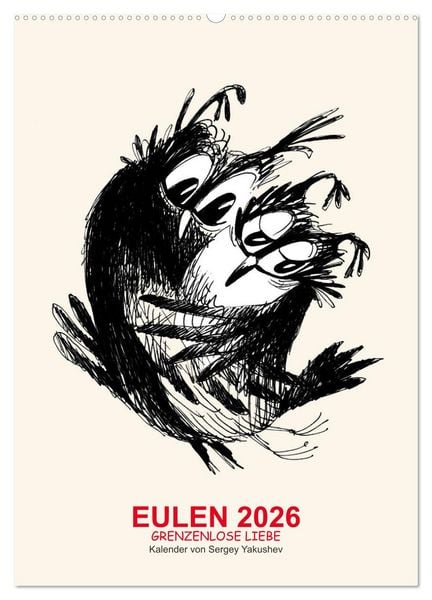 Produktbild: EULEN 2026 GRENZENLOSE LIEBE (Wandkalender 2026 DIN A2 hoch), CALVENDO Monatskalender