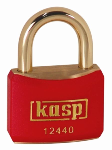 KASP K12440REDD Vorhängeschloss 40mm verschieden schließend Goldgelb Schlüsselschloss
