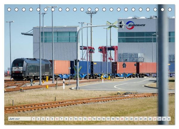 Produktbild: JadeWeserPort Impressionen vom Containerterminal in Wilhelmshaven (Tischkalender 2027 DIN A5 quer), CALVENDO Monatskalender