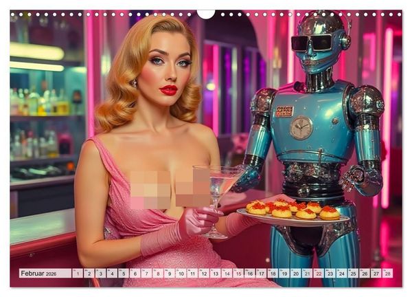 Produktbild: Atomic Beauties &ndash; The Retro Future Calendar (Wandkalender 2026 DIN A3 quer), CALVENDO Monatskalender