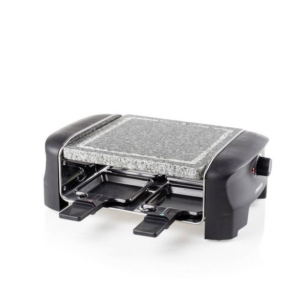 Produktbild: Princess 01.162810.01.001 Raclette 4Pf&auml;nnchen, Antihaftbeschichtung, mit Grillstein Schwarz