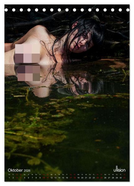 Produktbild: Akt im Wasser - sinnliche Nymphen (Tischkalender 2026 DIN A5 hoch), CALVENDO Monatskalender