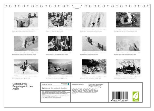 Produktbild: Gipfelst&uuml;rmer - Bergsteigen in den Alpen (Wandkalender 2026 DIN A4 quer), CALVENDO Monatskalender