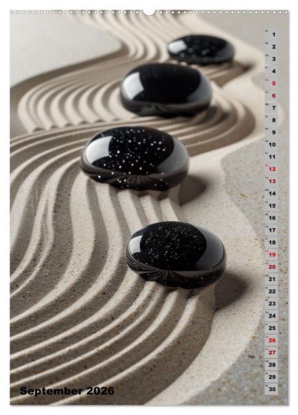 Produktbild: Zen aus Sand (Wandkalender 2026 DIN A2 hoch), CALVENDO Monatskalender