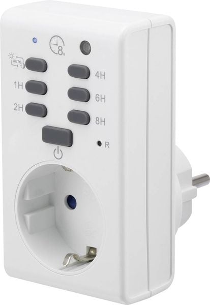 Renkforce 1289333 Steckdosen-Timer analog Tagesprogramm 1800 W IP20 Dämmerungsfunktion, Countdown-Funktion