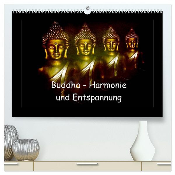 Produktbild: Buddha - Harmonie und Entspannung (hochwertiger Premium Wandkalender 2026 DIN A2 quer), Kunstdruck in Hochglanz