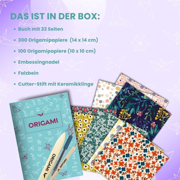 Produktbild: Origami - Die wunderbare Kreativbox. Mit Anleitungsbuch und Material
