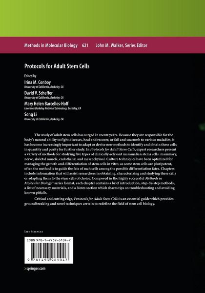 Produktbild: Protocols for Adult Stem Cells