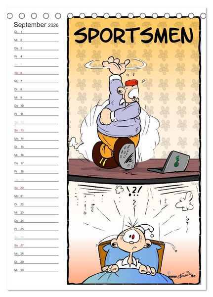 Produktbild: Trumix Cartoons - Autsch, das tut weh! (Tischkalender 2026 DIN A5 hoch), CALVENDO Monatskalender