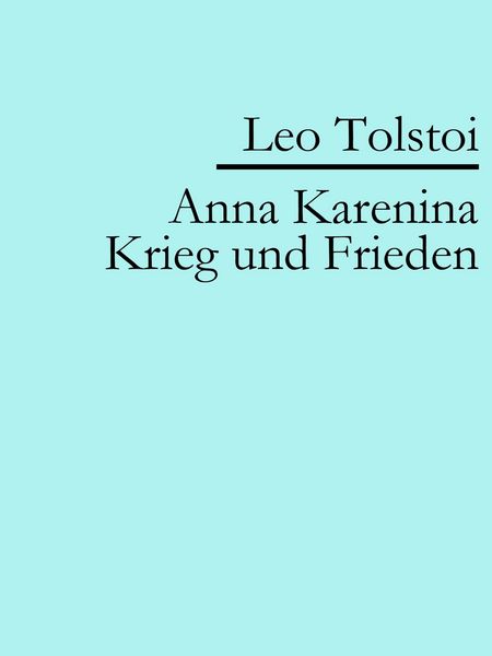 Produktbild: Anna Karenina | Krieg und Frieden