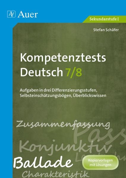 Produktbild: Kompetenztests Deutsch, Klasse 7/8