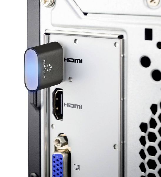 Produktbild: Renkforce RF-6685716 HDMI EDID Emulator Schwarz 4K UHD