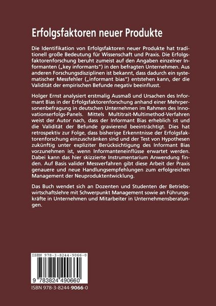 Produktbild: Erfolgsfaktoren neuer Produkte
