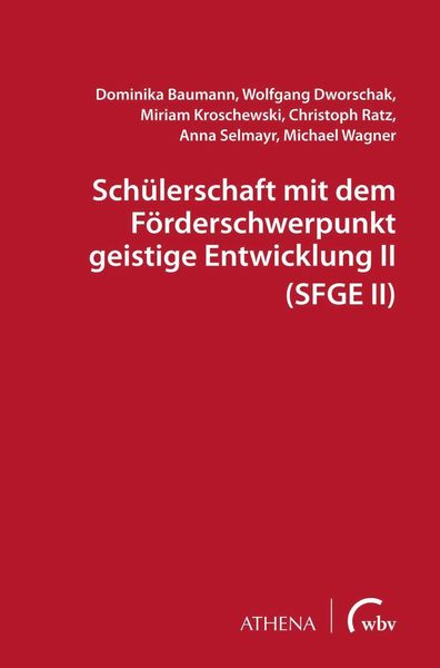 Produktbild: Sch&uuml;lerschaft mit dem F&ouml;rderschwerpunkt geistige Entwicklung II (SFGE II)