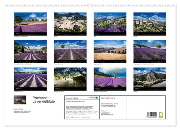 Produktbild: Provence - Lavendelbl&uuml;te (Wandkalender 2026 DIN A2 quer), CALVENDO Monatskalender