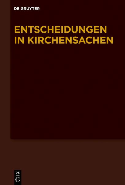 Produktbild: Entscheidungen in Kirchensachen seit 1946 / 01.01.2021&ndash;30.06.2021