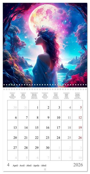 Produktbild: Nuits exotiques (Calendrier mural carr&eacute; 2026 30x30 cm) Calendrier double avec une page pour vos prises de notes