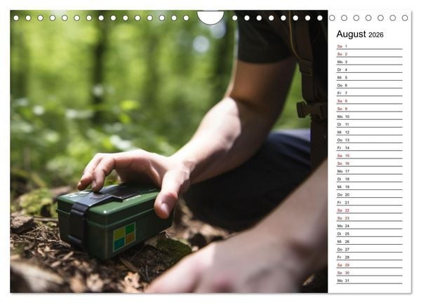 Produktbild: Der Geocaching Found it Kalender (Wandkalender 2026 DIN A4 quer), CALVENDO Monatskalender