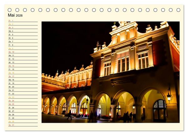 Produktbild: Krakau - das polnische Florenz (Tischkalender 2026 DIN A5 quer), CALVENDO Monatskalender