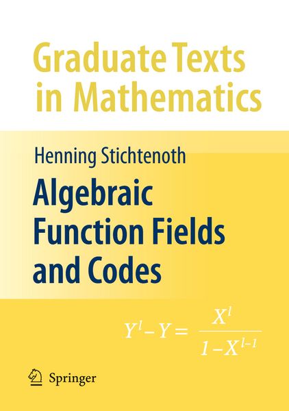 Produktbild: Algebraic Function Fields and Codes