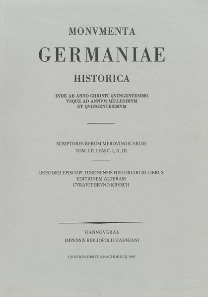 Produktbild: Gregorii Turonensis Opera. Libri Historiarum X