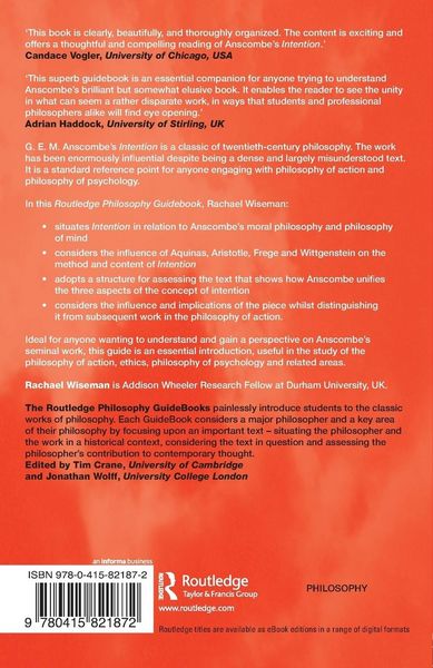 Produktbild: Routledge Philosophy GuideBook to Anscombe's Intention