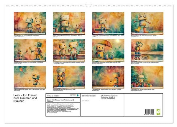 Produktbild: Leevi - Ein Freund zum Tr&auml;umen und Staunen (Wandkalender 2026 DIN A2 quer), CALVENDO Monatskalender