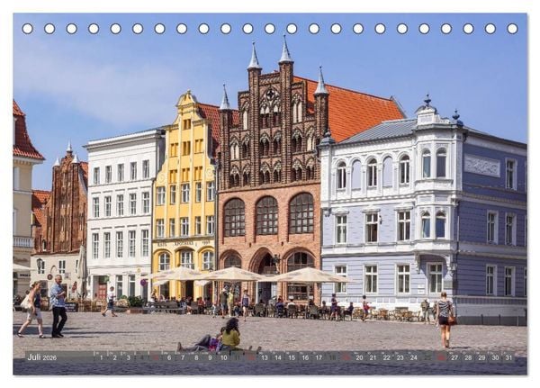 Produktbild: Stralsund - Perle der Ostsee (Tischkalender 2026 DIN A5 quer), CALVENDO Monatskalender