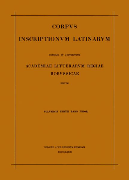 Produktbild: Inscriptiones Aegypti et Asiae. Inscriptiones provinciarum Europae Graecarum. Inscriptionum Illyrici partes I-V