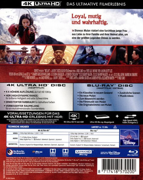 Produktbild: Mulan (4K Ultra HD) (+ Blu-ray 2D)