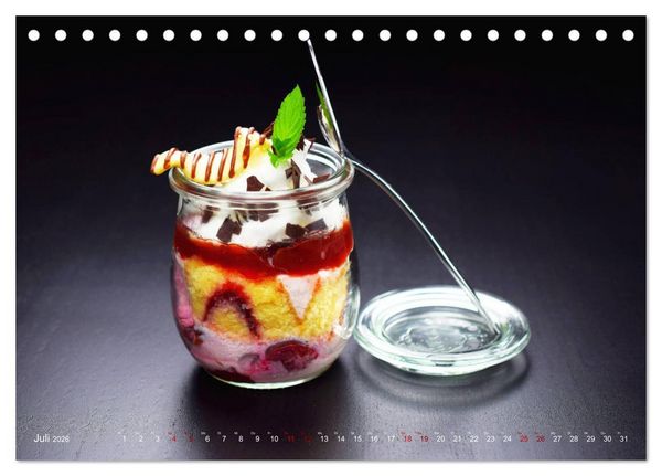 Produktbild: DESSERTVARIATIONEN (Tischkalender 2026 DIN A5 quer), CALVENDO Monatskalender