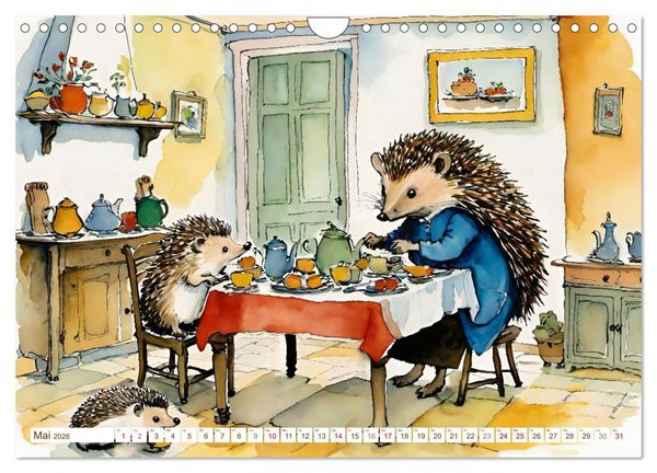 Produktbild: Bei Familie Igel (Wandkalender 2026 DIN A4 quer), CALVENDO Monatskalender