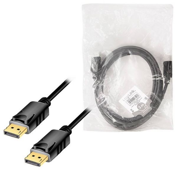 Produktbild: LogiLink DisplayPort AV Anschlusskabel [1x DisplayPort - 1x DisplayPort] 3m Schwarz