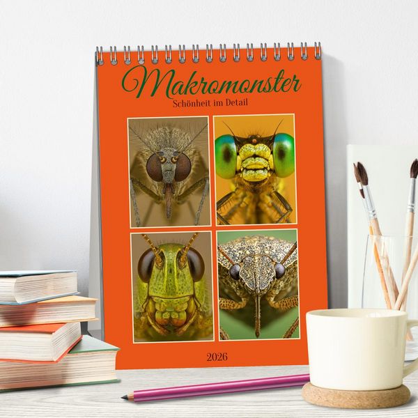 Produktbild: Makromonster - Sch&ouml;nheit im Detail (Tischkalender 2026 DIN A5 hoch), CALVENDO Monatskalender
