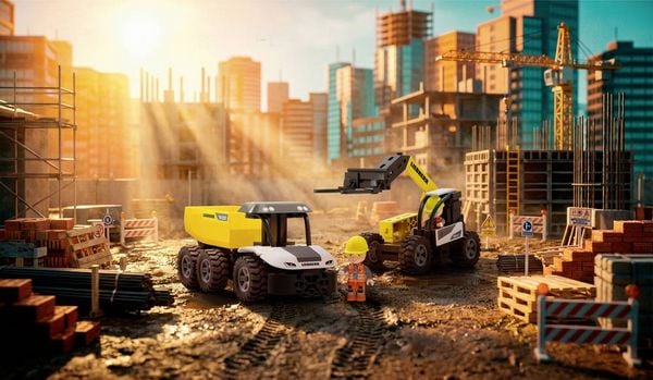 Produktbild: Fischertechnik 579432 - Liebherr Double Pack Baufahrzeuge, Bausatz, 220 Teile