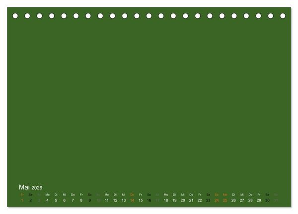 Produktbild: Bastelkalender - dunkel Gr&uuml;n (Tischkalender 2026 DIN A5 quer), CALVENDO Monatskalender