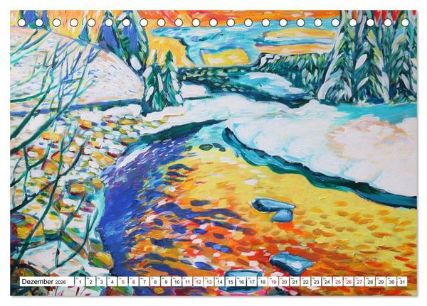 Produktbild: Landschaft in der Malerei: Ein Kunstkalender (Tischkalender 2026 DIN A5 quer), CALVENDO Monatskalender