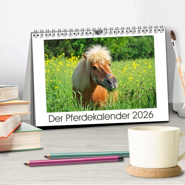 Produktbild: Der Pferdekalender (Tischkalender 2026 DIN A5 quer), CALVENDO Monatskalender