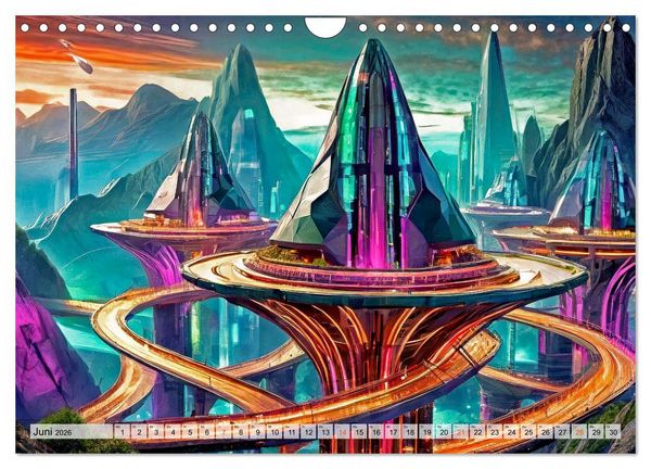 Produktbild: Stadtarchitektur, futuristisch-fantastisch (Wandkalender 2026 DIN A4 quer), CALVENDO Monatskalender