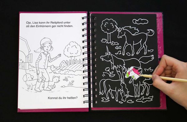 Produktbild: Kreativ-Kratzelbuch: Einh&ouml;rner