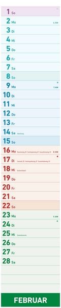 Produktbild: Megaplaner XXL 2026 - Streifen-Kalender 18x86 cm - mit Ferienterminen - viel Platz für Notizen - Wandplaner - Küchenkalender - Alpha Edition